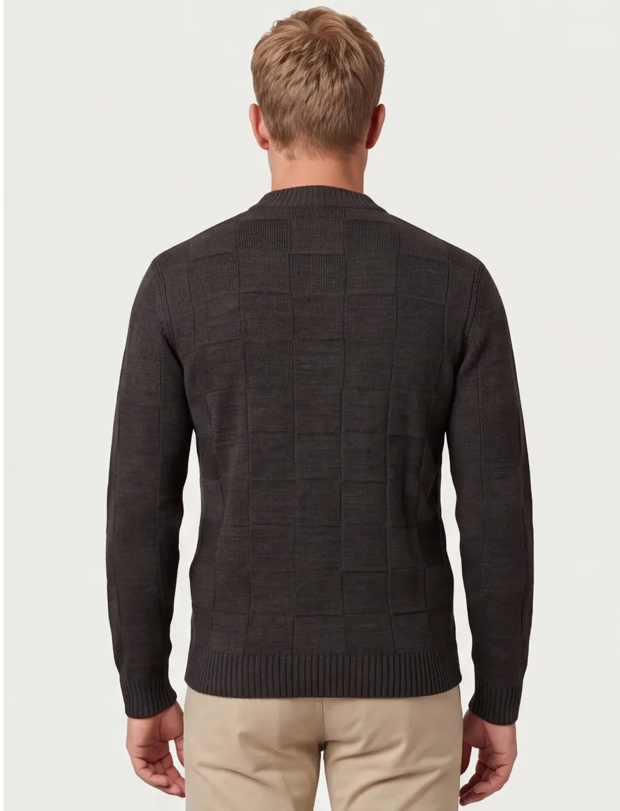 Thomas Maine turtleneck trui grijs gemeleerd gebreid