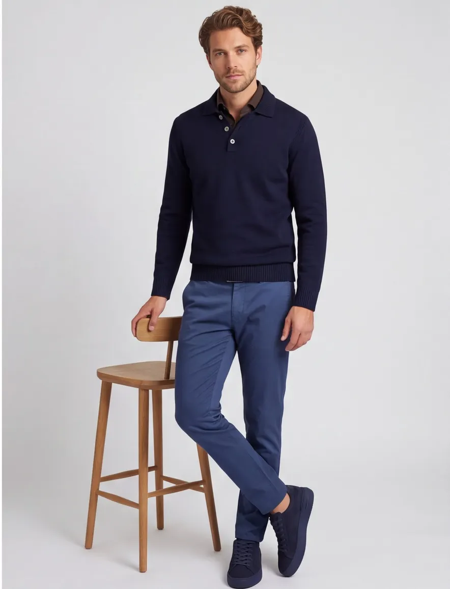 Trui Thomas Maine donkerblauw