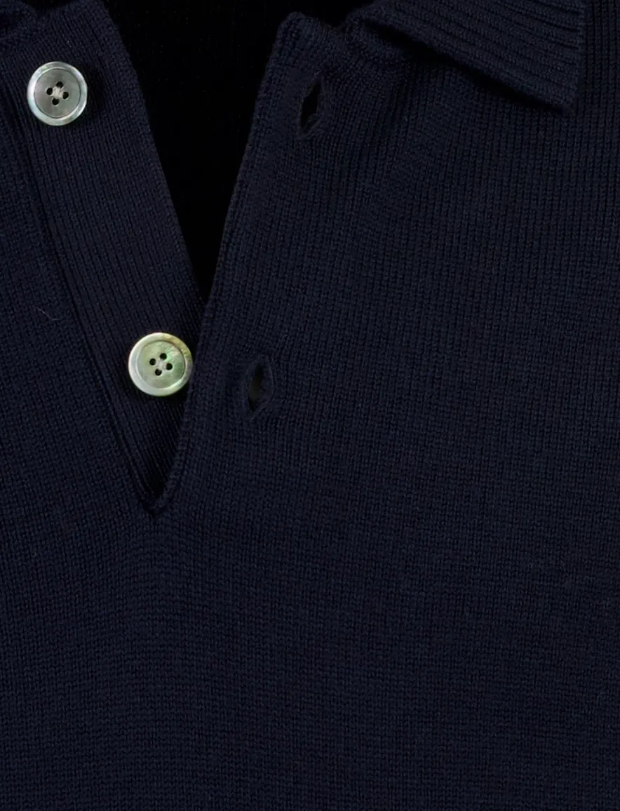 Thomas Maine half zip trui donkerblauw