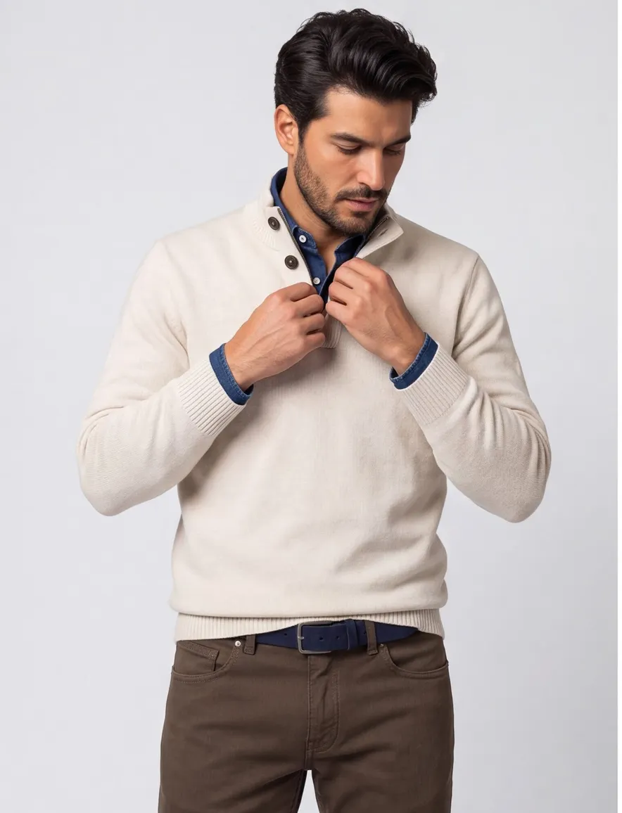 Trui Thomas Maine beige