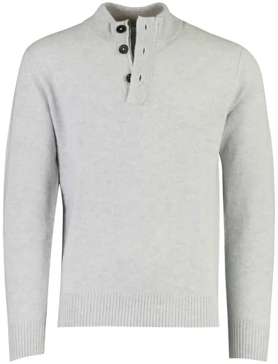 Thomas Maine Thomas Maine grijze gemeleerde half zip trui