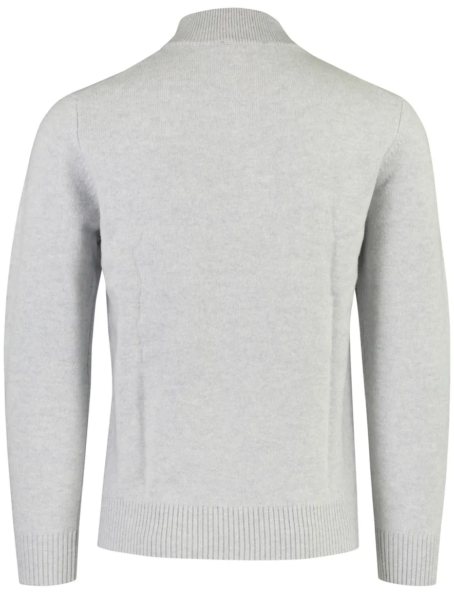 Thomas Maine grijze gemeleerde half zip trui