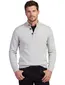 Thomas Maine grijze gemeleerde half zip trui gebreid