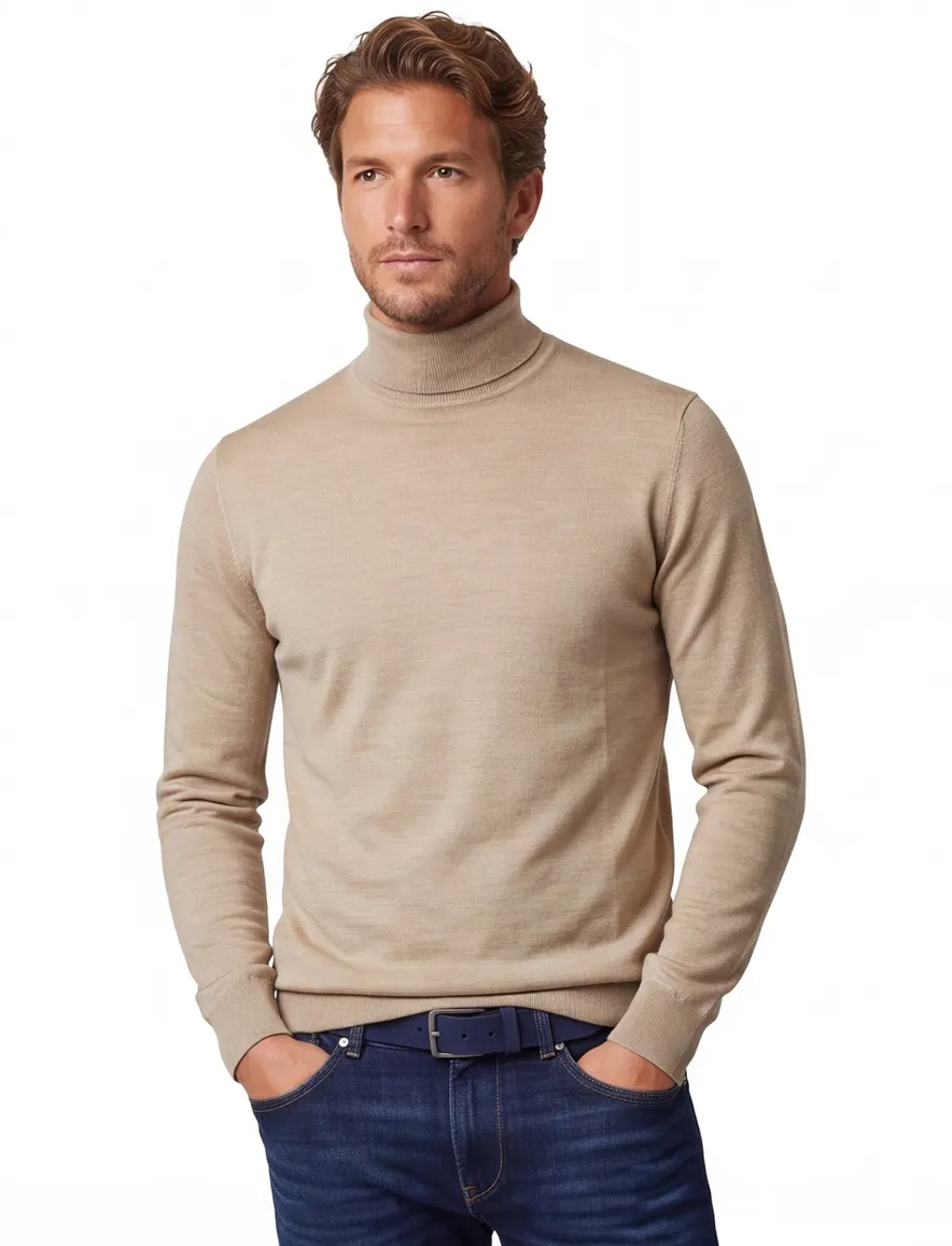 Thomas Maine coltrui beige merinowol gebreid