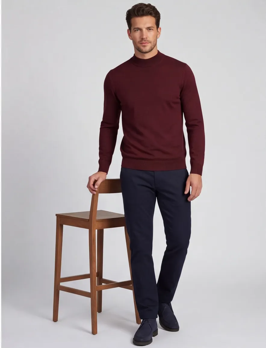 Trui Thomas Maine bordeaux