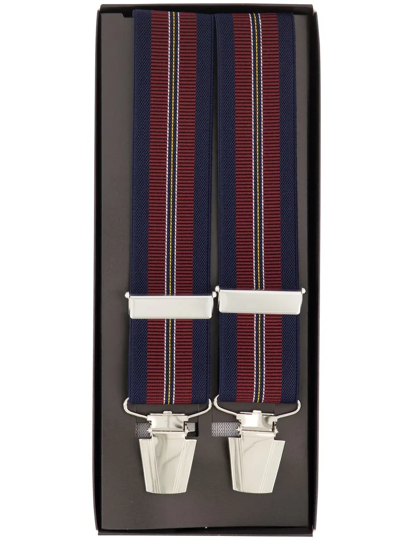 Bretels Lindenmann donkerblauw geprint