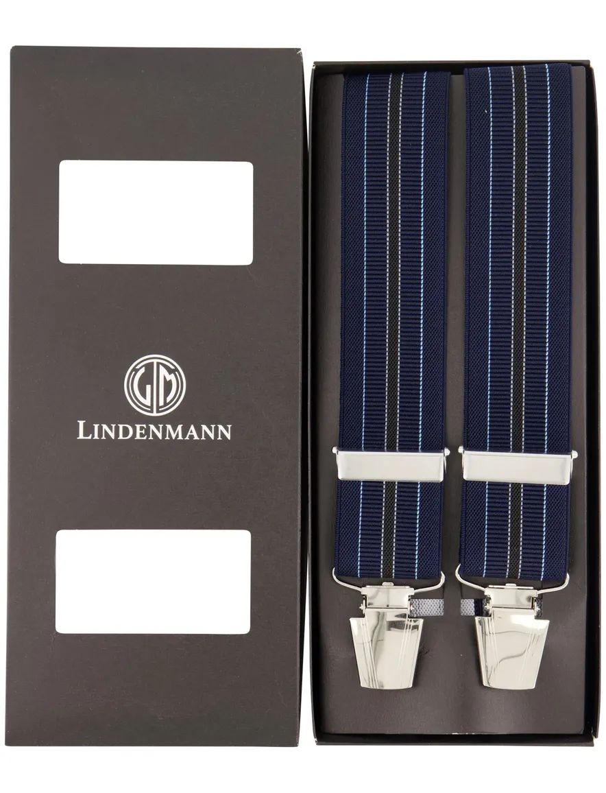Bretels Lindenmann donkerblauw Hosenträger STC LINDENMAN