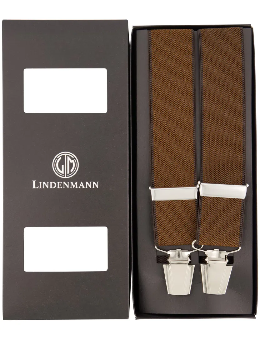 Bretels Lindenmann bruin geprint
