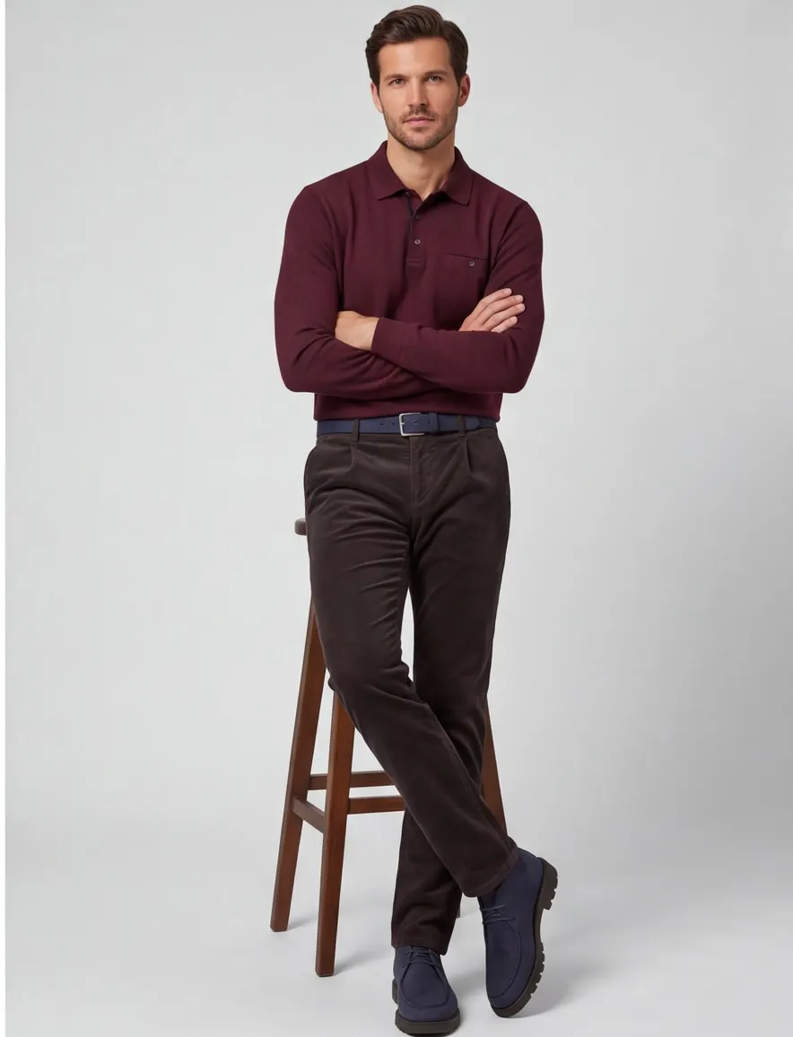 Broek North84 bruin Prestige Chino 212