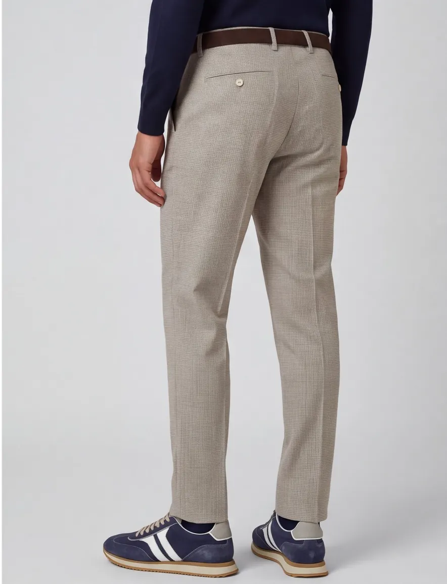 Broek North84 beige Pleated Chino 290
