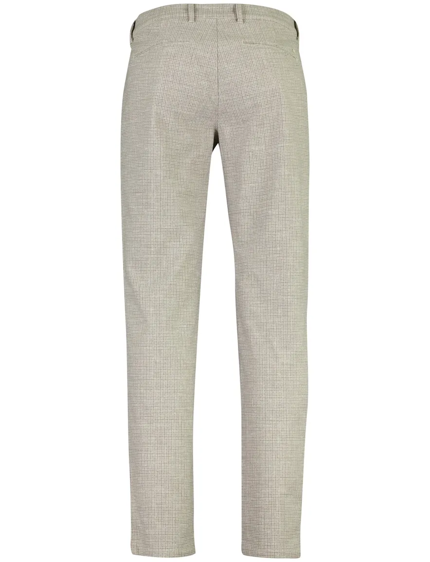 North84 beige chino met bandplooi