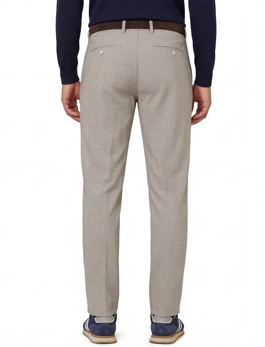 Broek North84 beige Pleated Chino 290