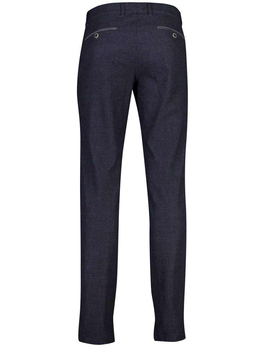 North84 chino donkerblauw geprint comfort