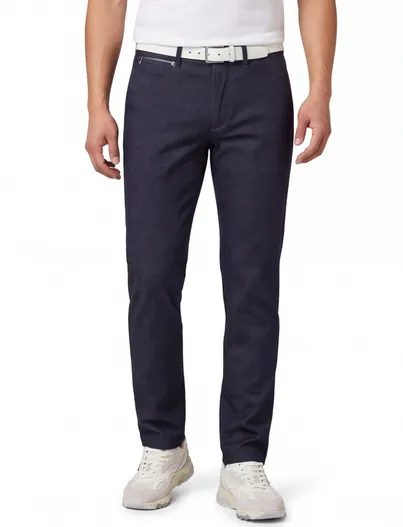 North84 North84 chino donkerblauw geprint comfort