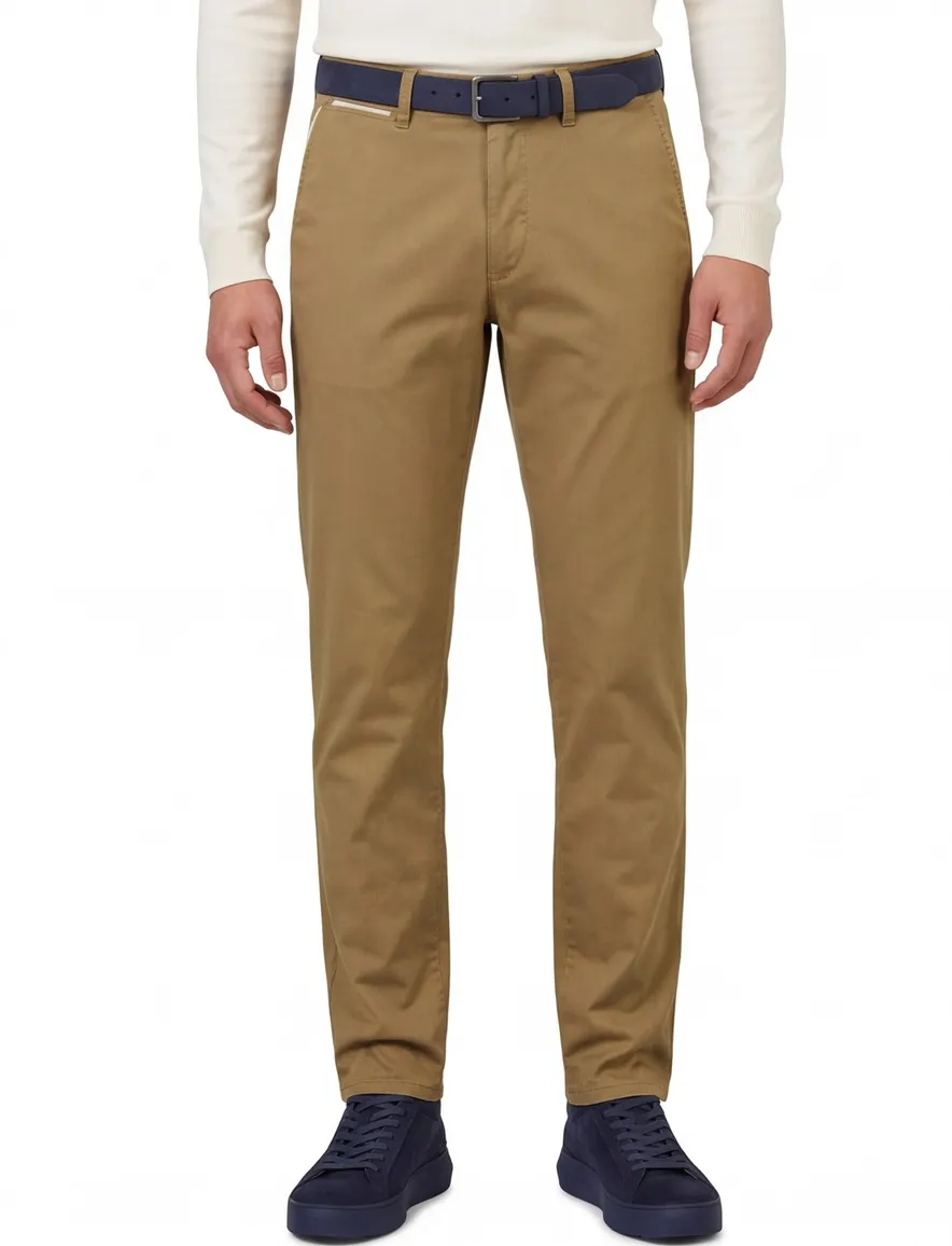 Broek North84 khaki Luxury Comfort Chino 253