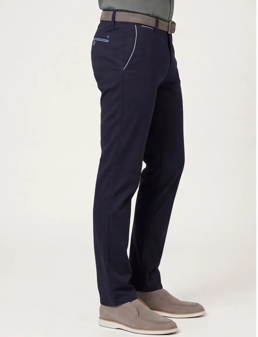 Broek North84 donkerblauw Luxury Comfort Chino 488