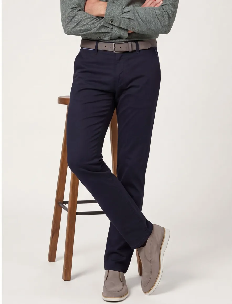 Broek North84 donkerblauw Luxury Comfort Chino 488