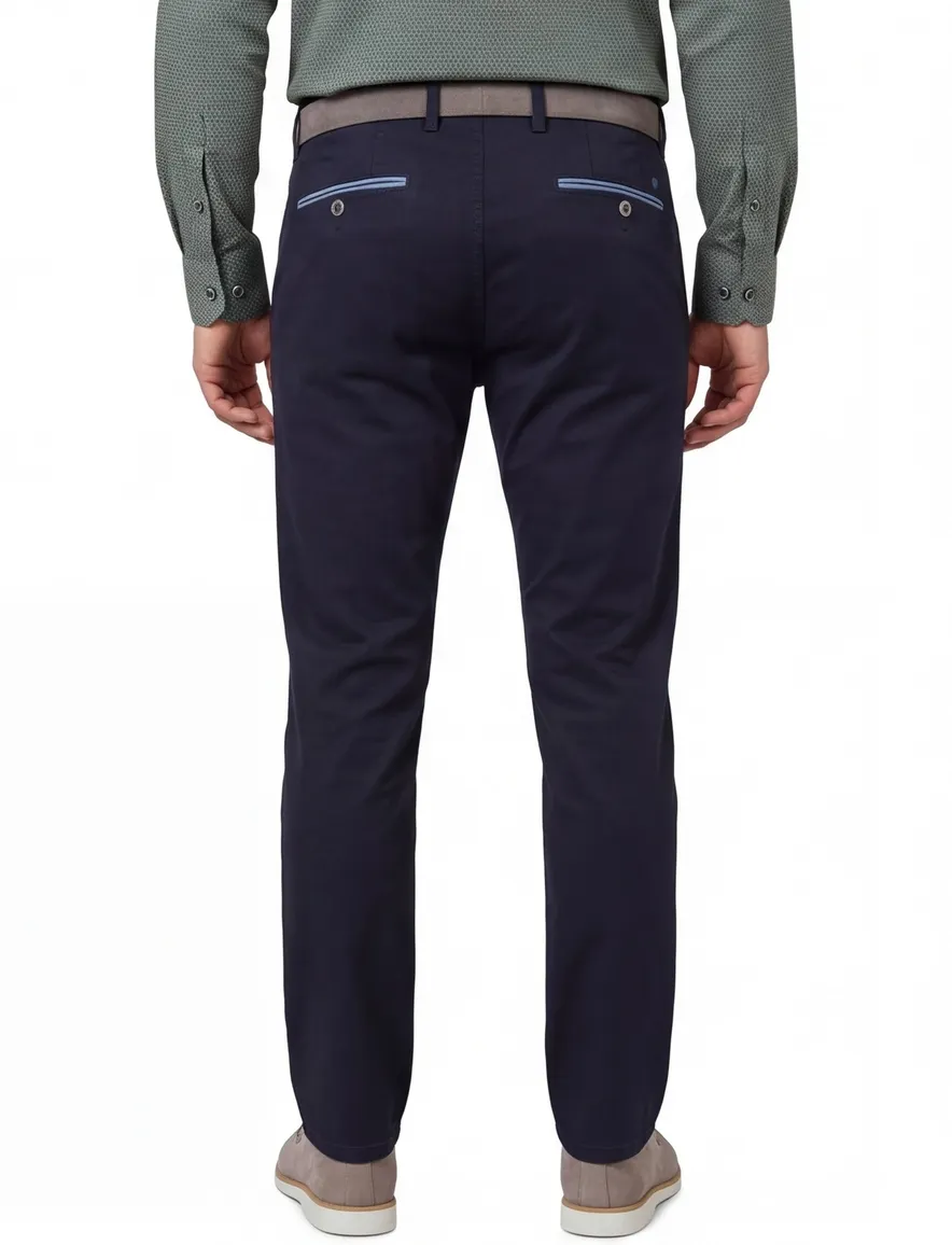 Broek North84 donkerblauw Luxury Comfort Chino 488