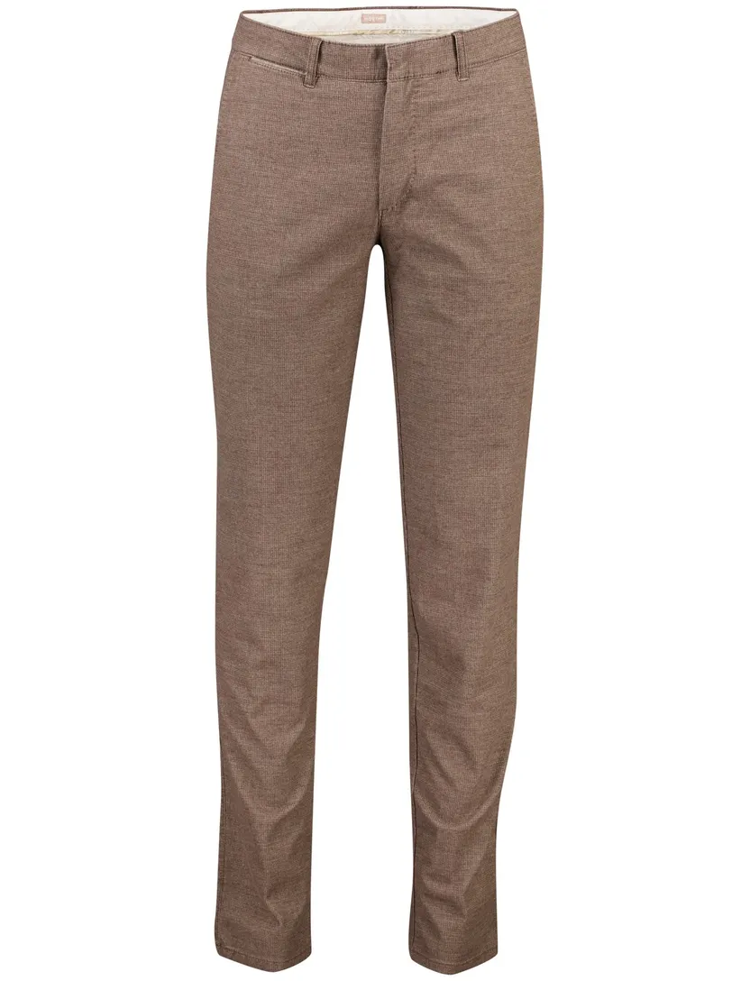Broek North84 bruin geruit comfort