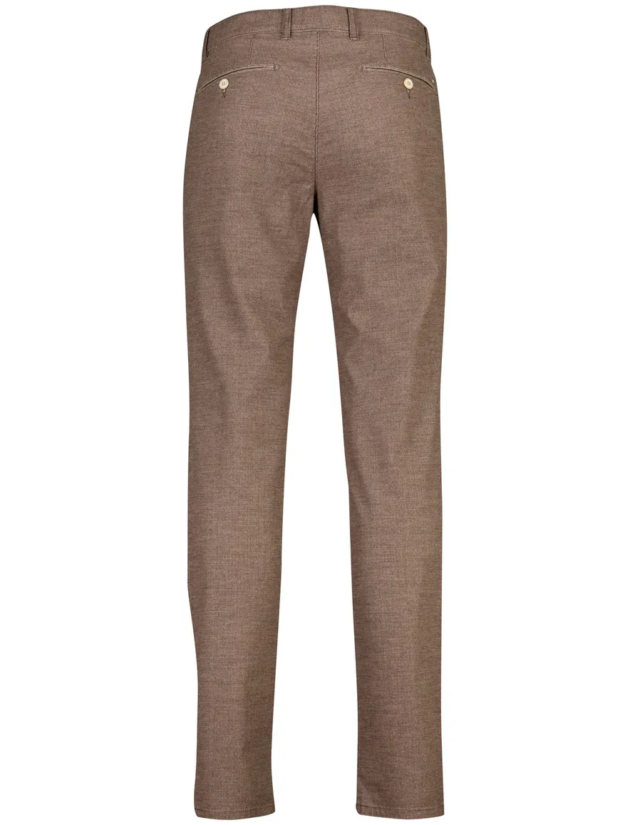 North84 chino bruin geruit comfort