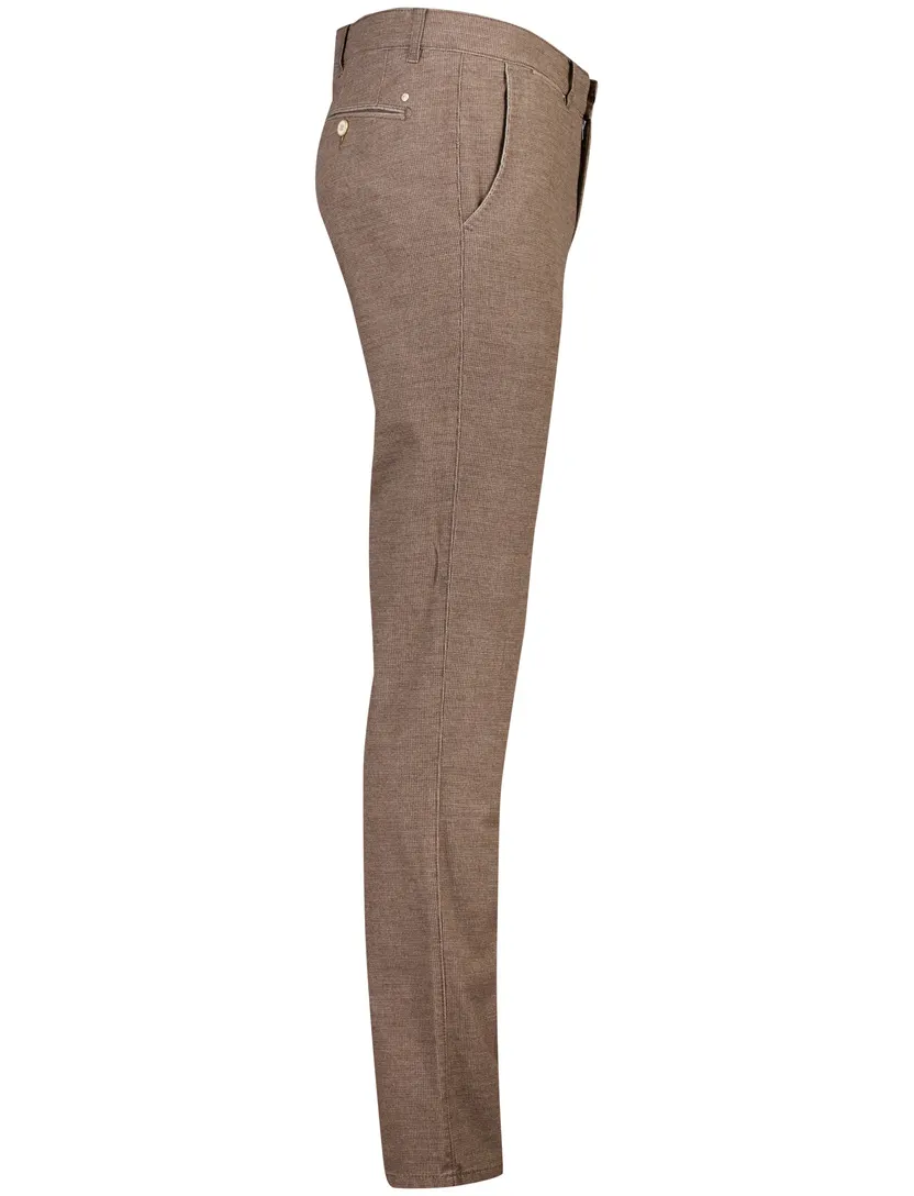 Broek North84 bruin geruit comfort