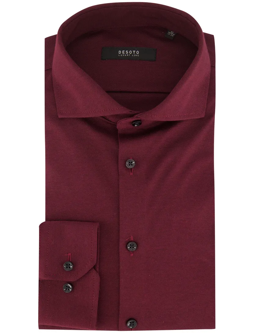 Overhemd Desoto bordeaux jersey