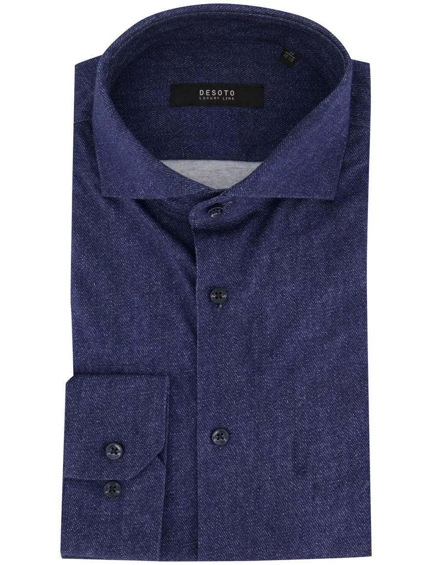 Overhemd Desoto donkerblauw
