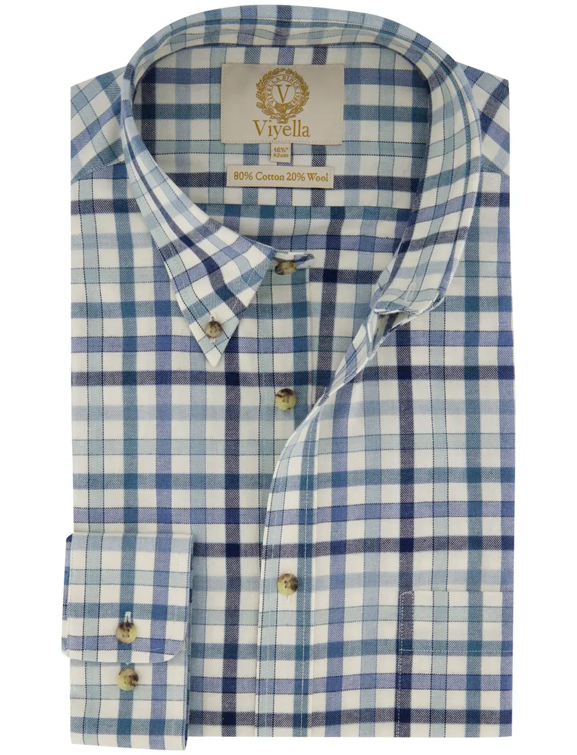 Overhemd Viyella blauw