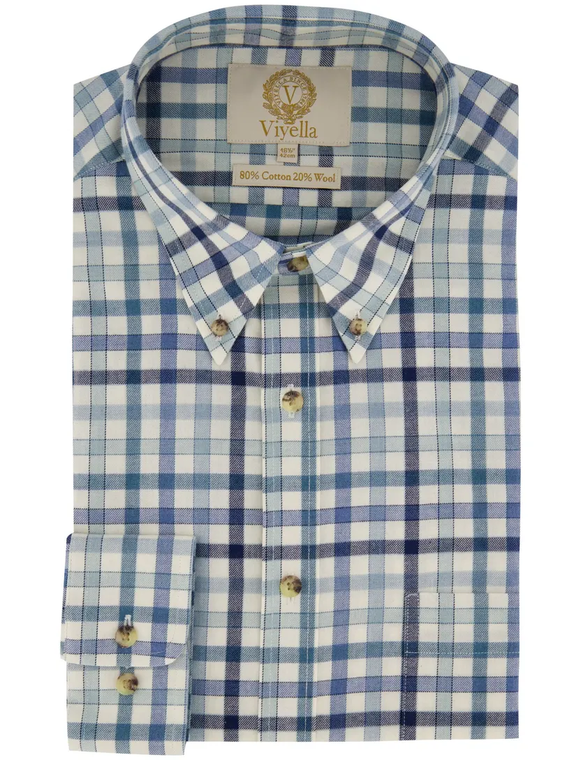 Overhemd Viyella blauw