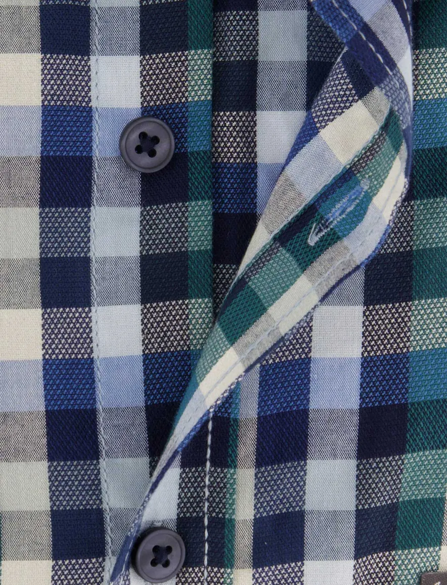Casa Moda Casual Fit overhemd blauw geruit