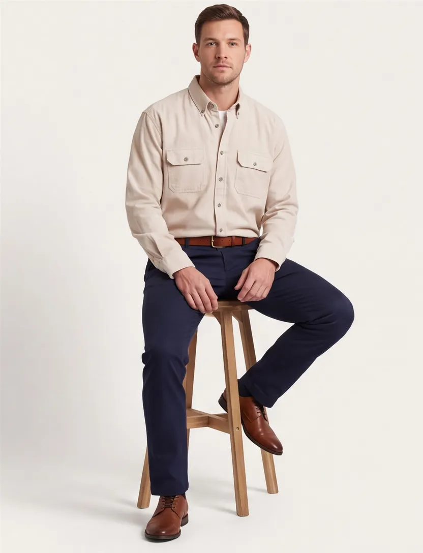 Overshirt Casa Moda Casual Fit beige