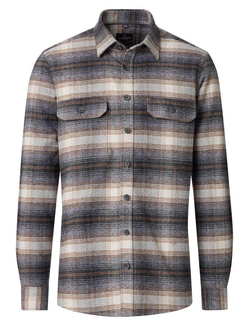 Overshirt Casa Moda donkerblauw katoen