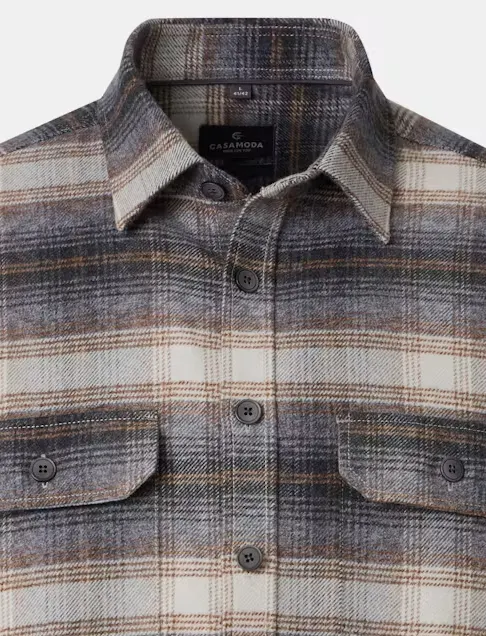 Overshirt Casa Moda donkerblauw katoen