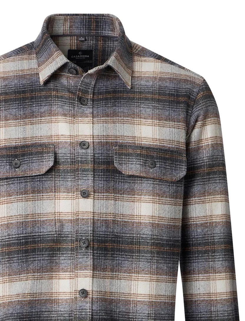 Overshirt Casa Moda donkerblauw katoen