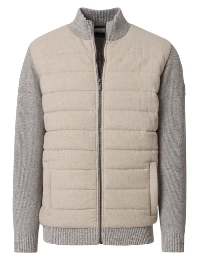 Casa Moda Casa Moda vest beige gevoerd effen