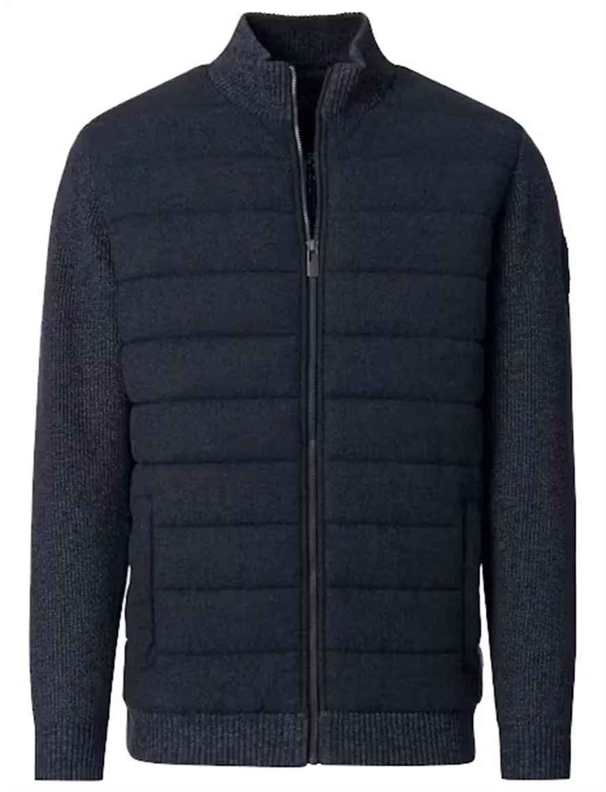 Casa Moda vest donkerblauw gemeleerd outdoor