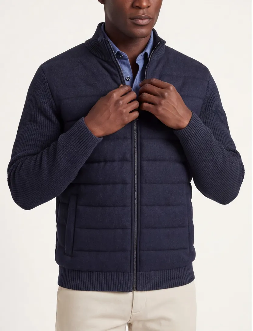 Vest Casa Moda donkerblauw