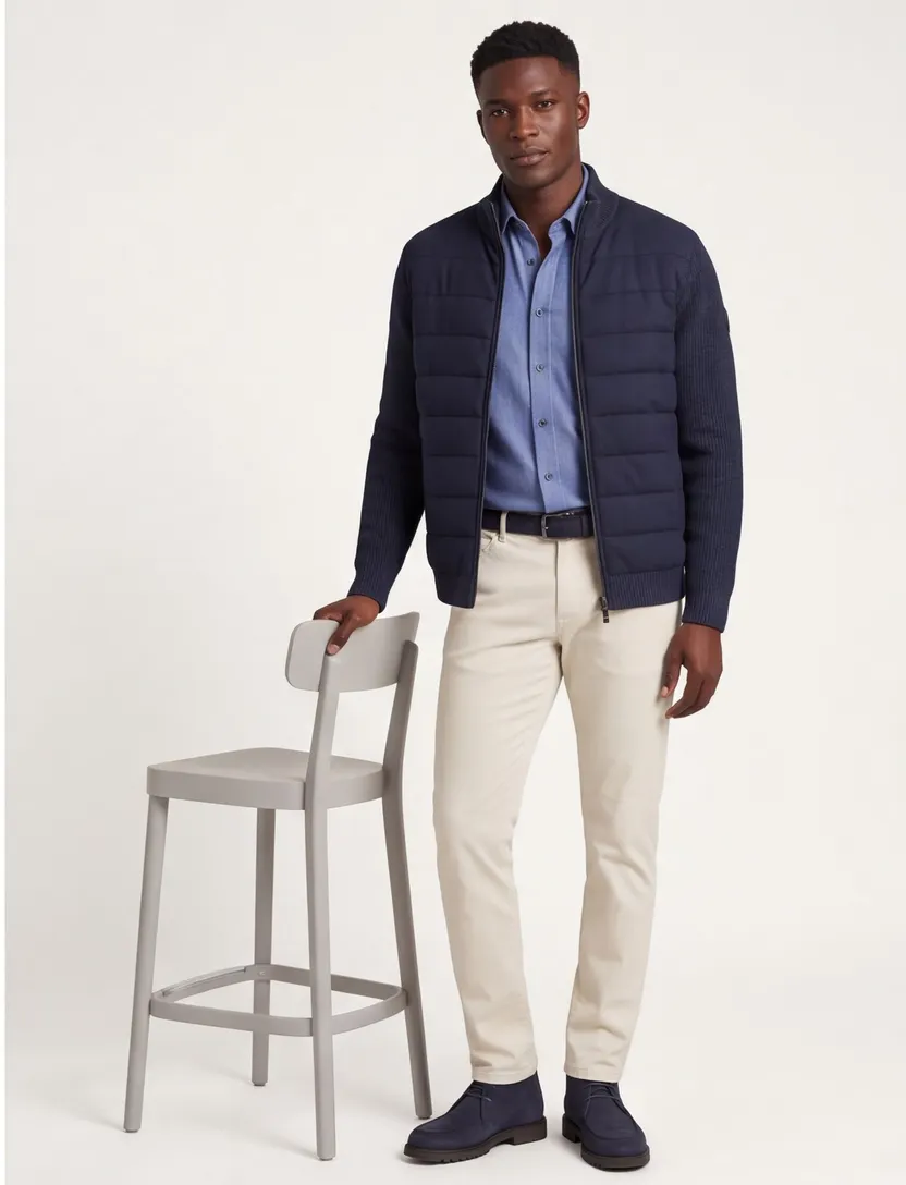 Vest Casa Moda donkerblauw