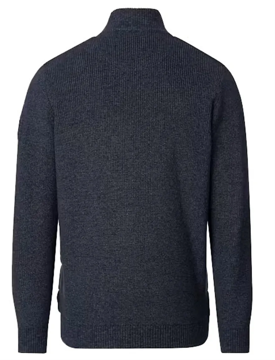 Casa Moda vest donkerblauw gemeleerd outdoor
