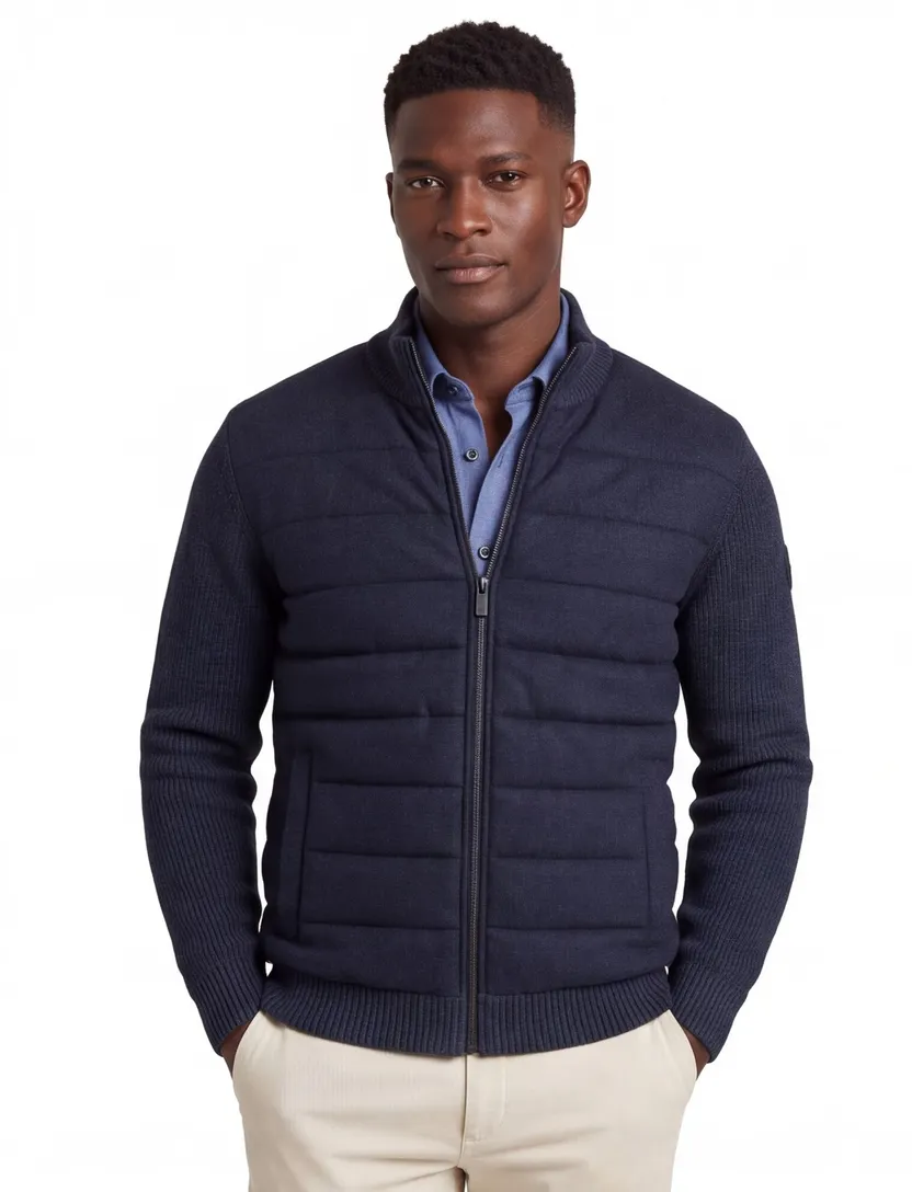 Vest Casa Moda donkerblauw