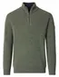 Trui Casa Moda donkergroen half zip