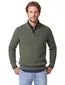 Trui Casa Moda donkergroen half zip