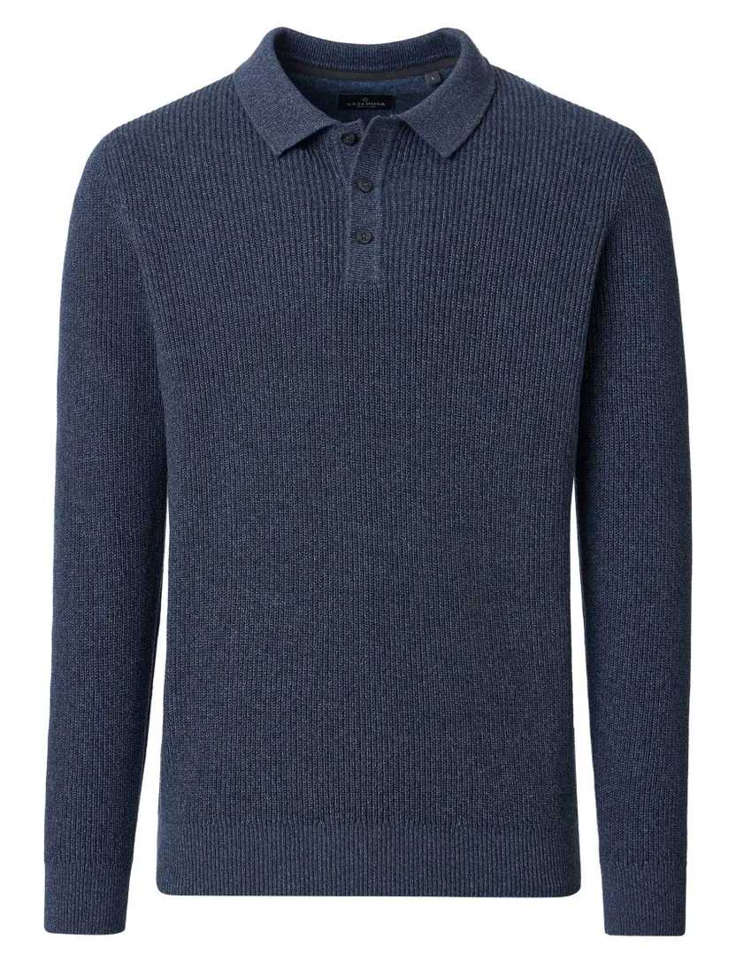 Trui Casa Moda donkerblauw katoen