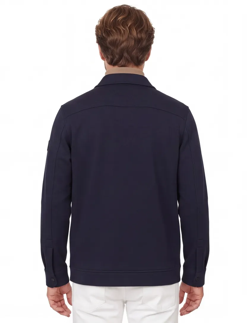 Overshirt Casa Moda donkerblauw met rits