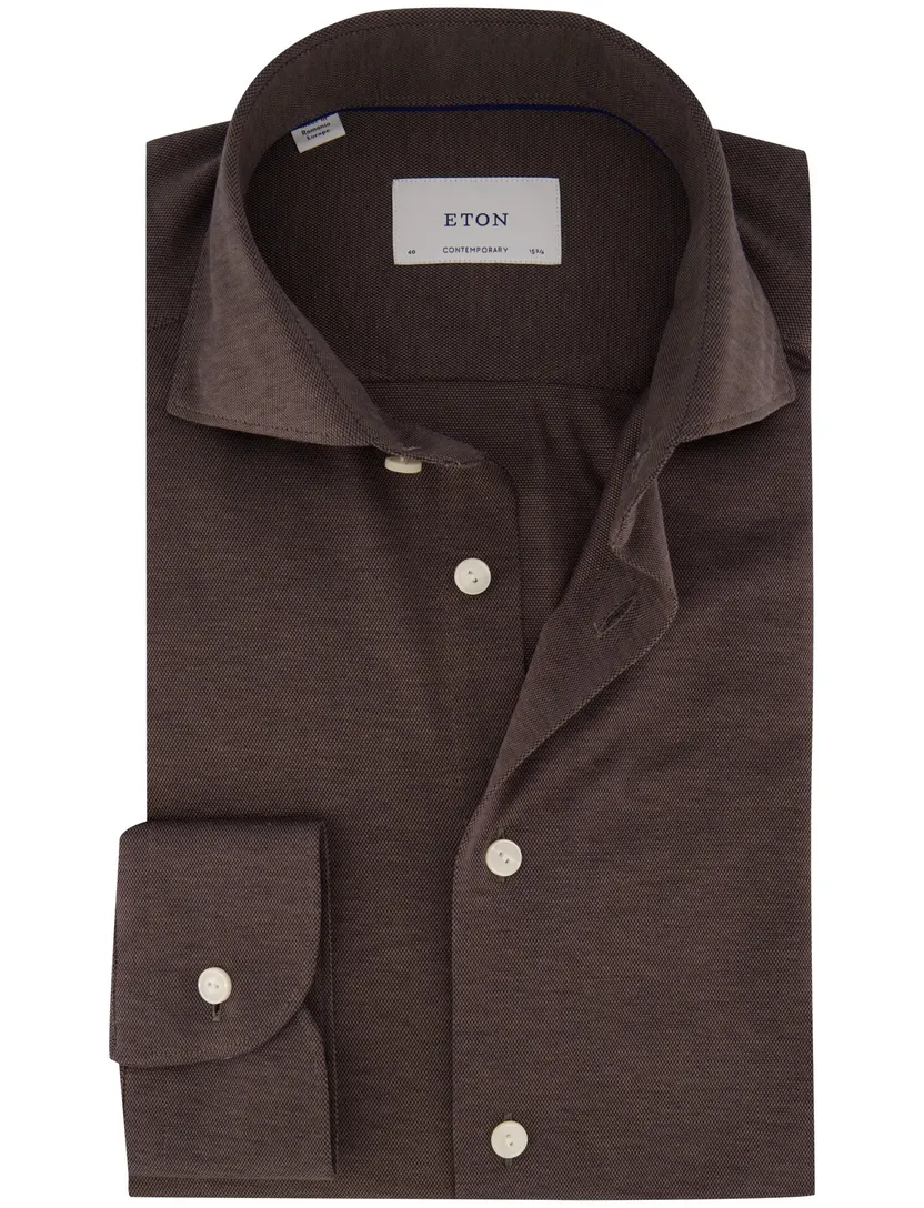 Overhemden Eton Contemporary Fit bruin