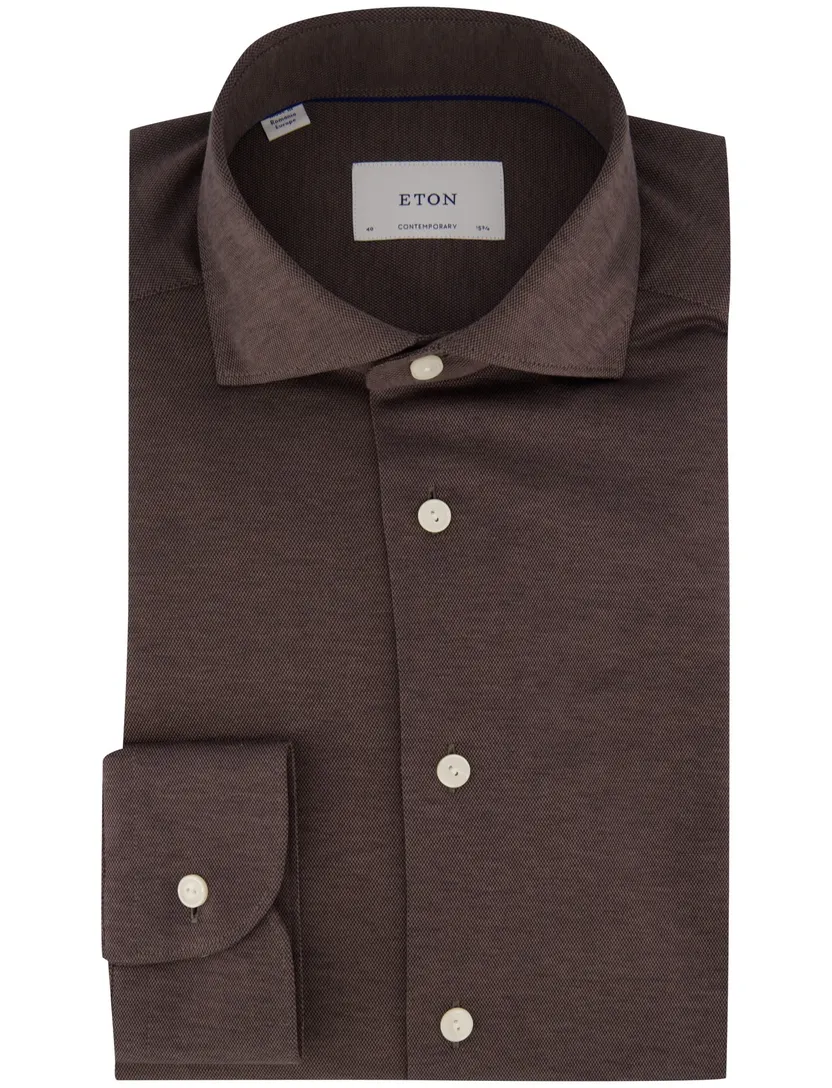 Overhemden Eton Contemporary Fit bruin