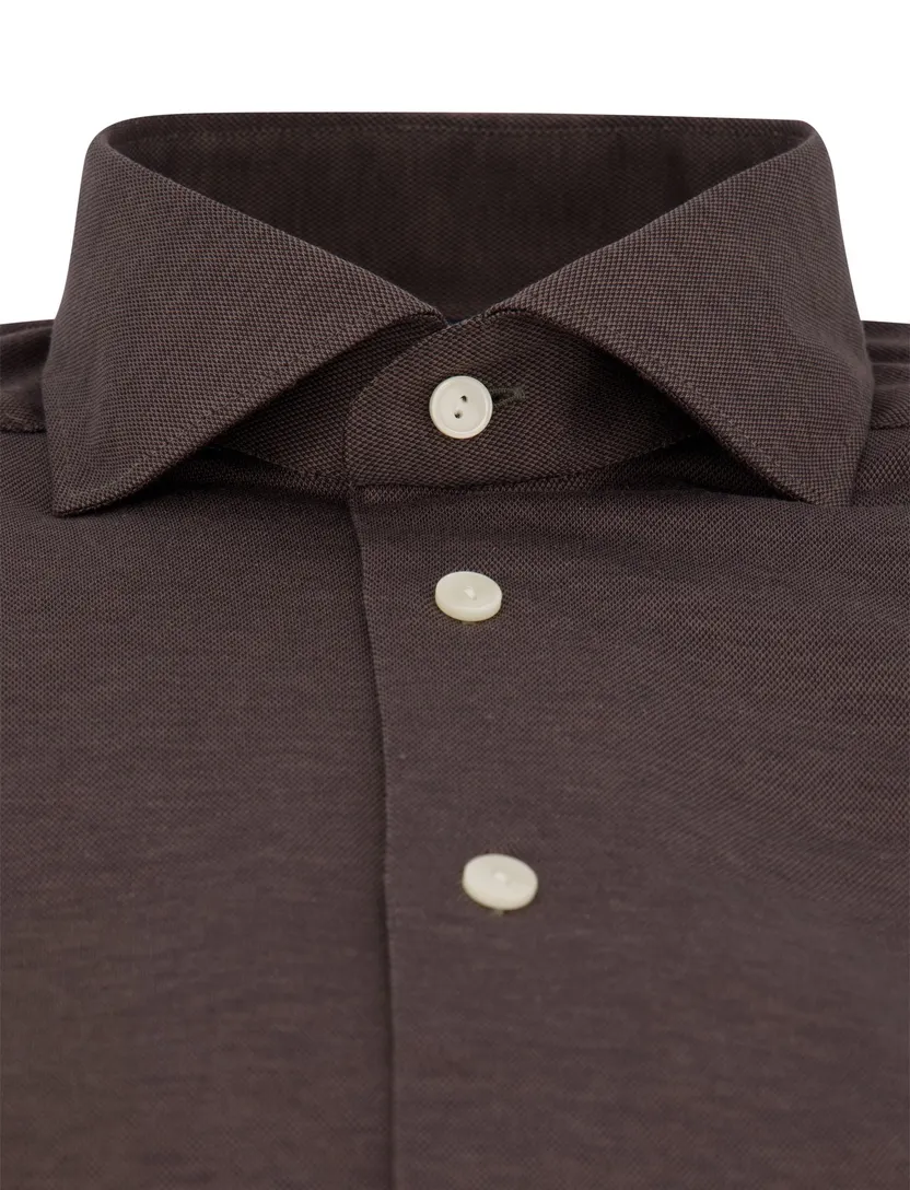 Overhemden Eton Contemporary Fit bruin