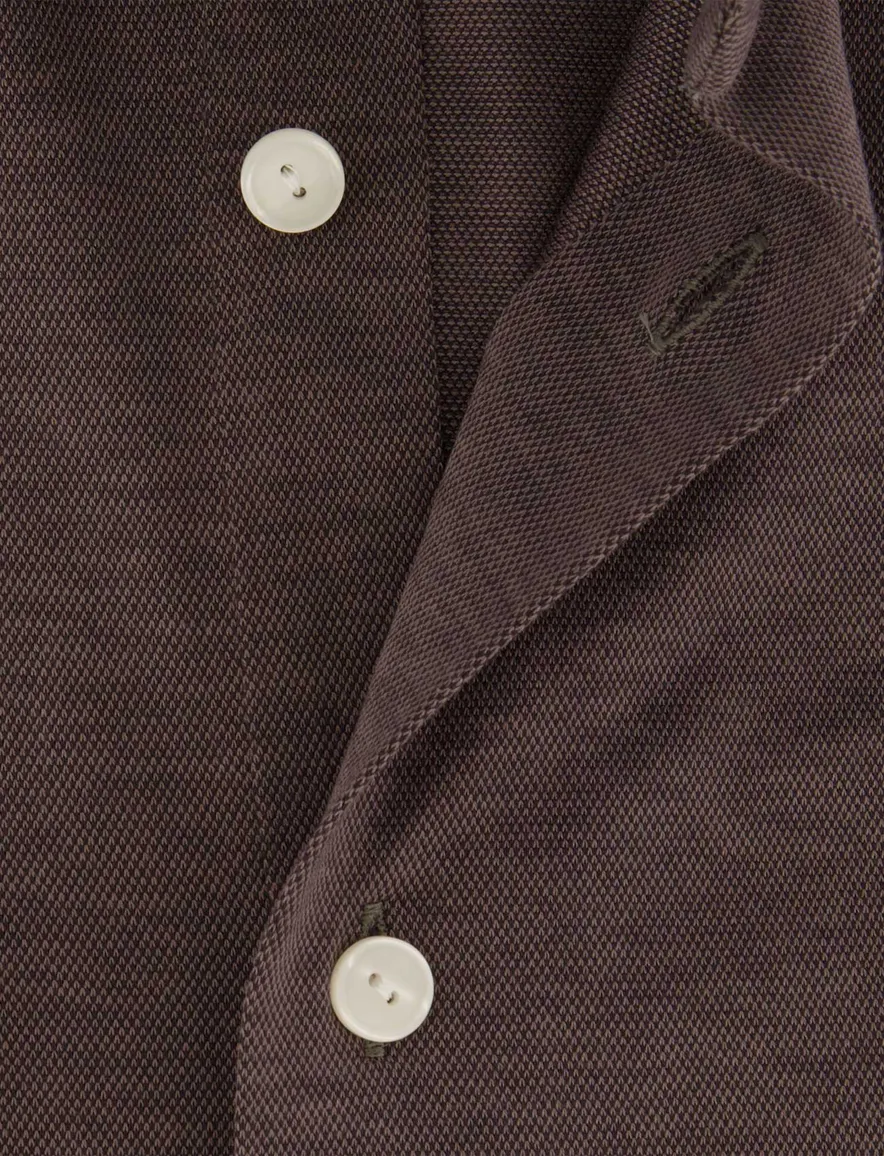 Eton Contemporary Fit overhemd bruin effen