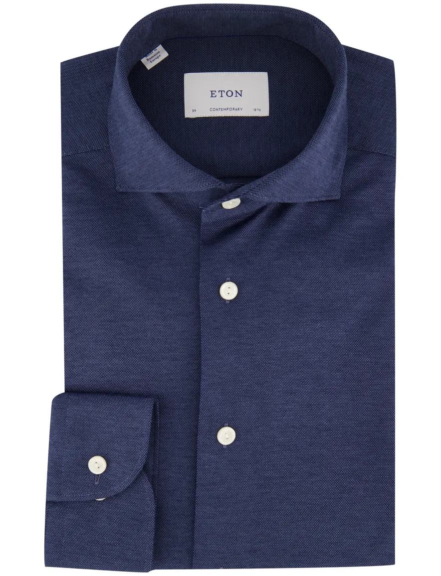 Overhemd Eton donkerblauw