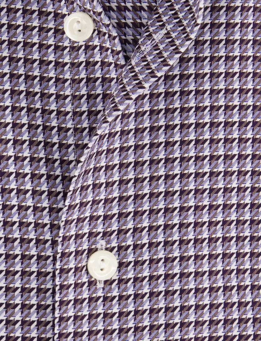 Overhemden Eton Slim Fit blauw Wrinkle-Resisrant